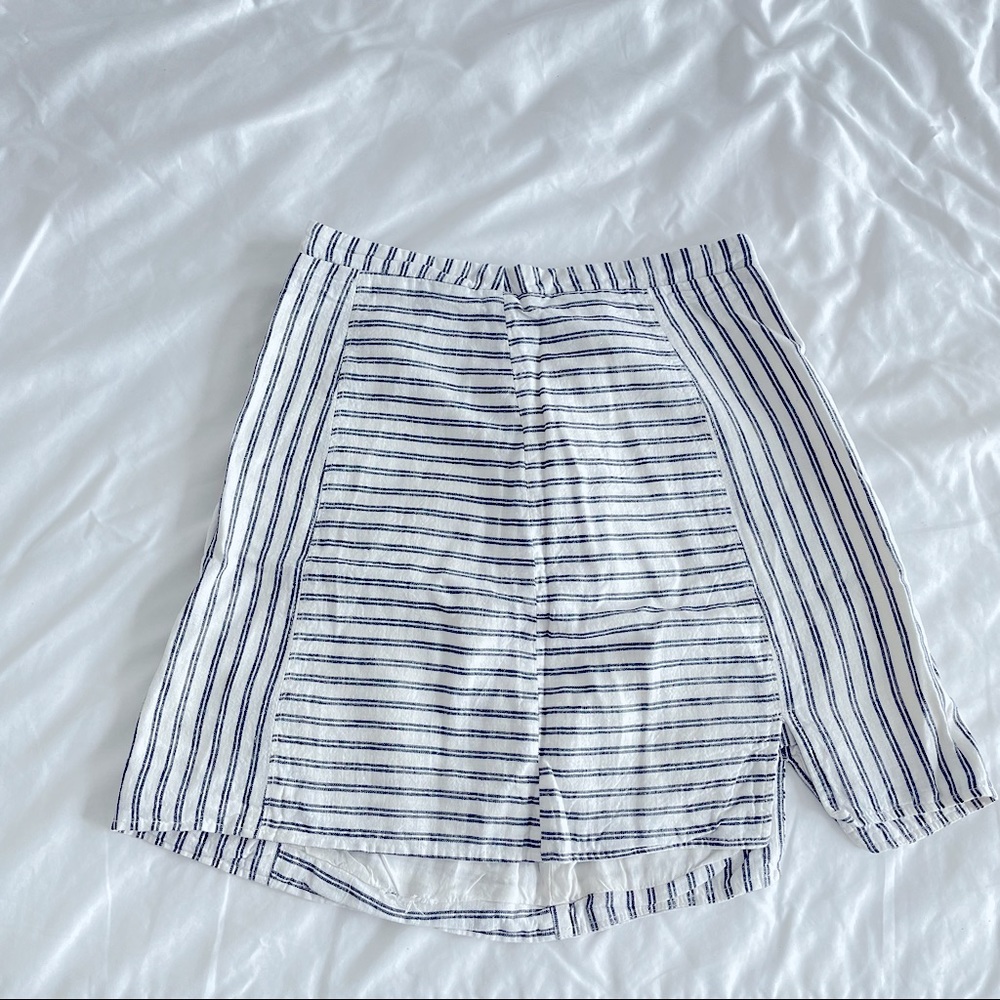 Cooperative Striped Mini Skirt with slit